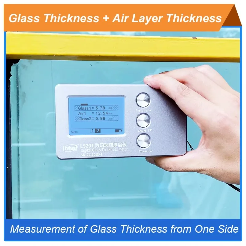 RTS LS201 레이저 유리 두께 측정기 저방사 이중 삼중 유리 공기층 두께 측정 도구 유리 두께 게이지