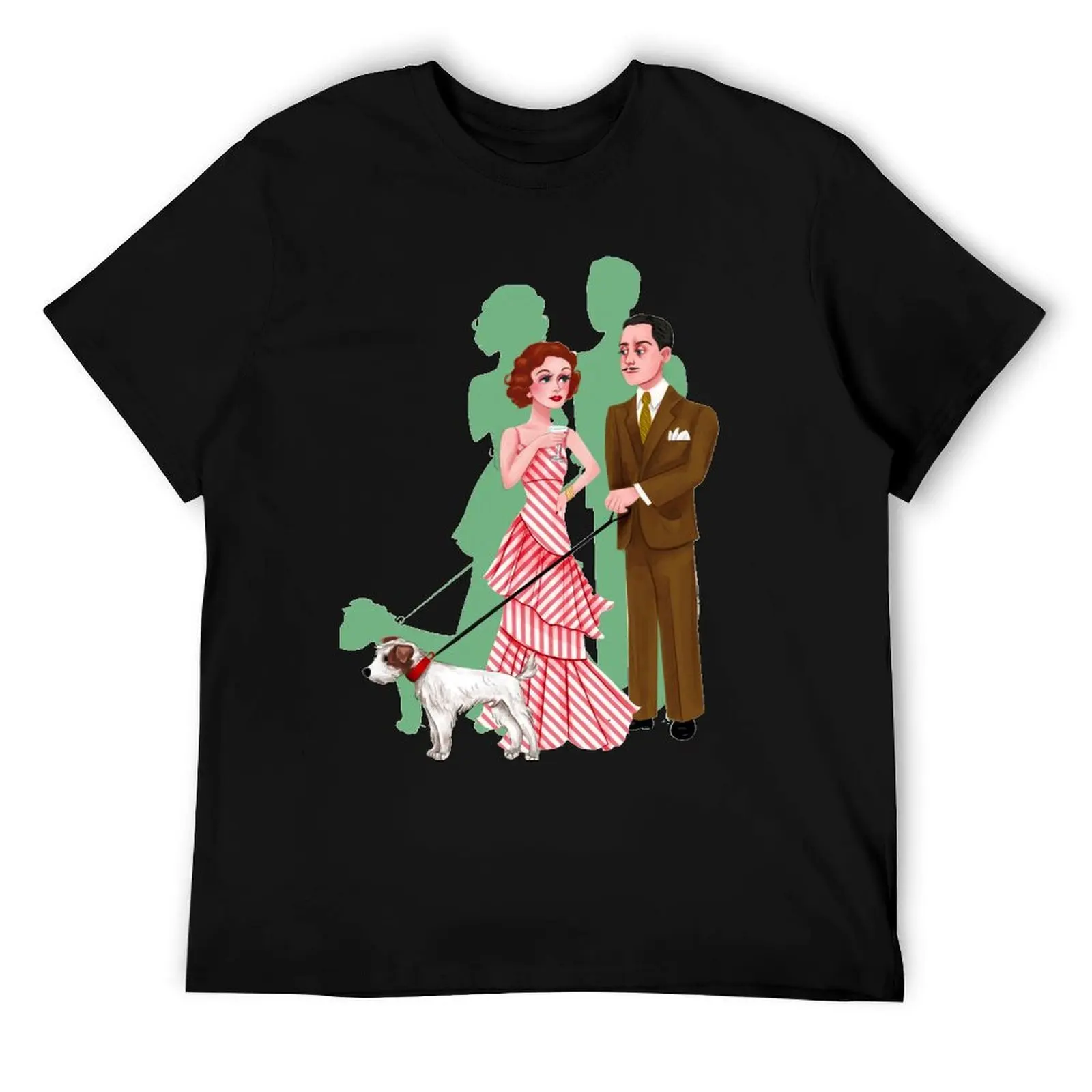 

Футболка The Thin Man - Myrna Loy & William Powell, мужские хлопковые футболки с забавным принтом для мужчин, футболка