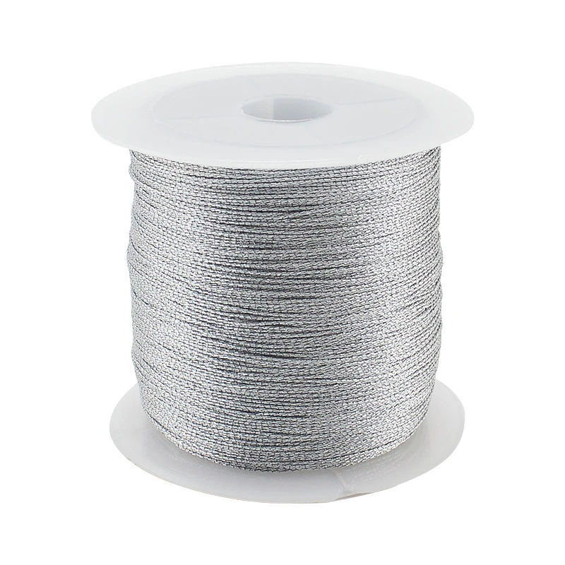 50/100yards 0.4M 0.6MM 0.8MM Gold Silver Cord Nylon Cord Thread String Rope Bead Wires For Jewelry Making DIY Handmade Braided