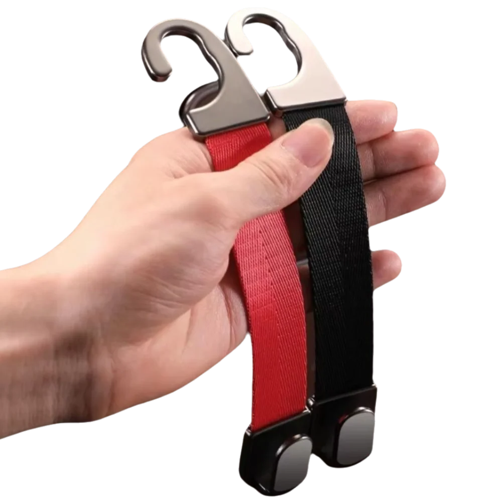 

Portable Leather Car Seat Headrest Hook Wear-Resistant Easy to Install Seat Back Hanger Hook Car Row Storage Hanger