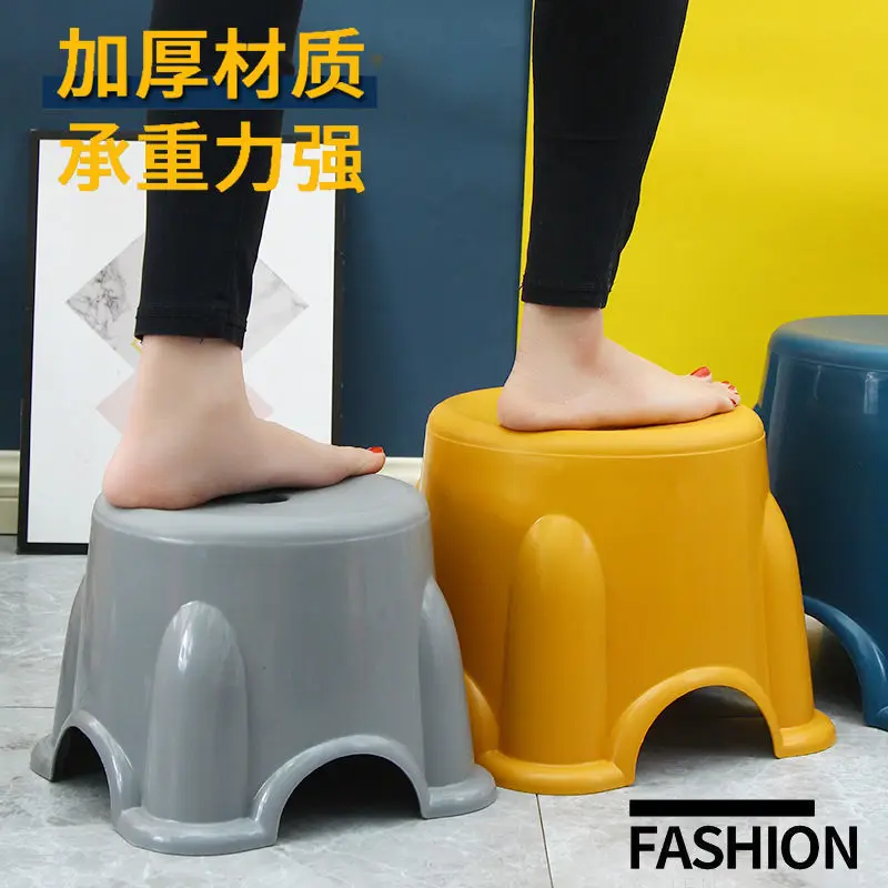 

adult shoe changin Small stool, household plastic bench, thickened round stool, non slip footstool, living room, non slip baby