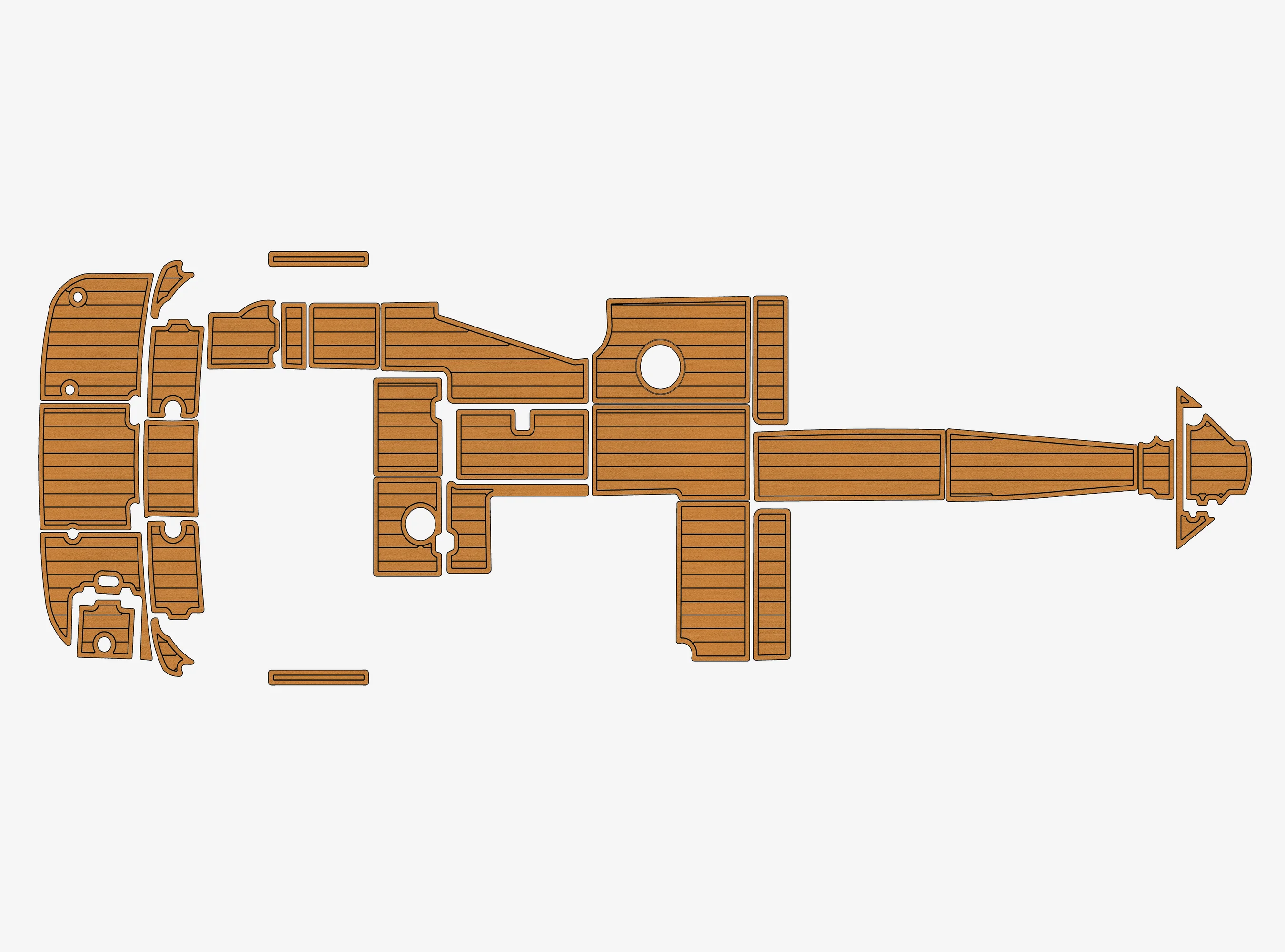 

2002-2006 Regal 2600 1/4" 6mm EVA foam Non-Slip PVC Teak Decking marine Mat aqua gatorstep carpet Marine Floor