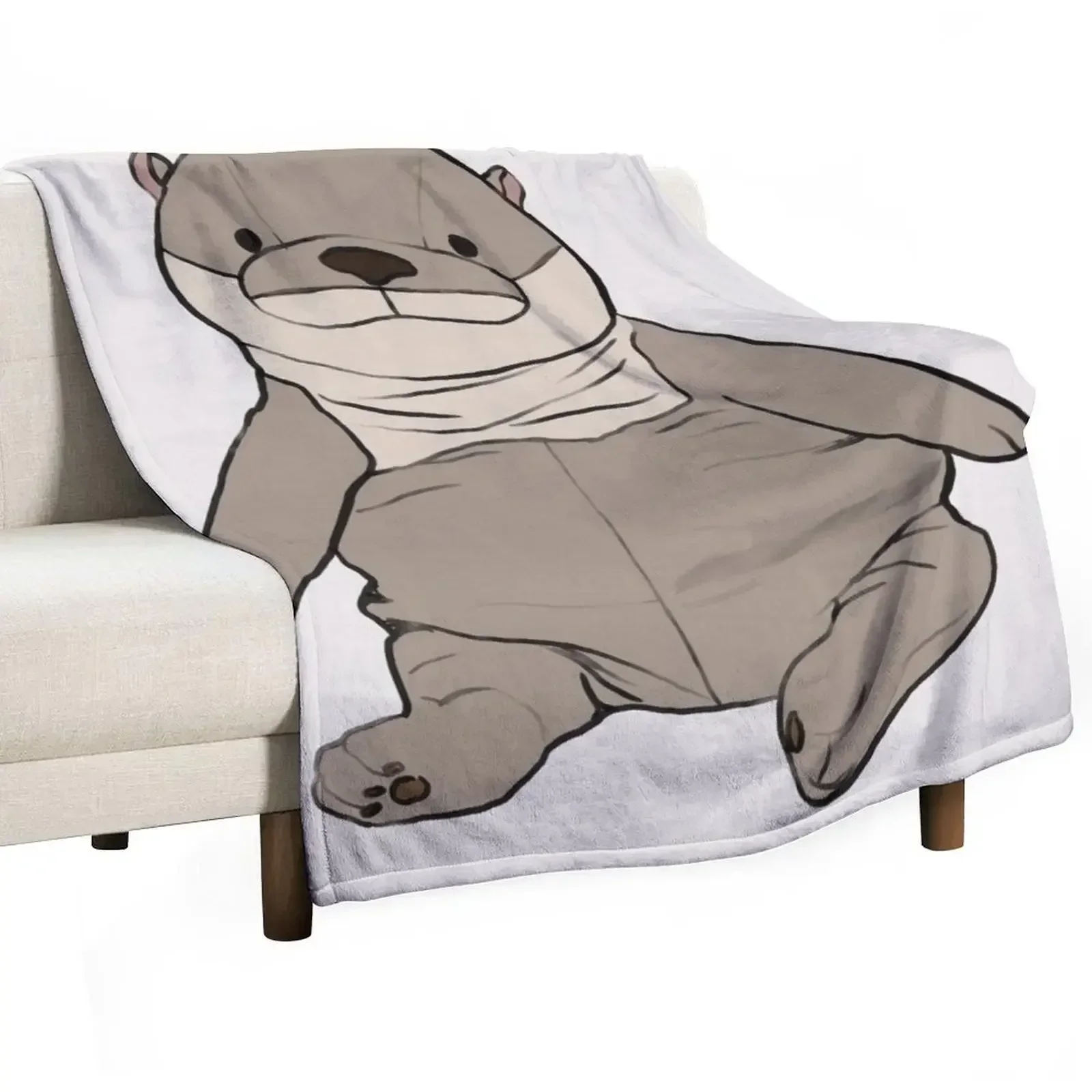gray shinada global otter Throw Blanket Loose Multi-Purpose warm for winter Blankets