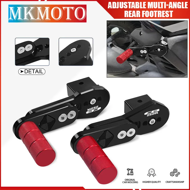 

2024 Motorcycle Adjustable Rear Passenger Foot Pedals For CB1000R ABS CB300R CB250R CB125R Multi-angle Telescopic Rear Footrests