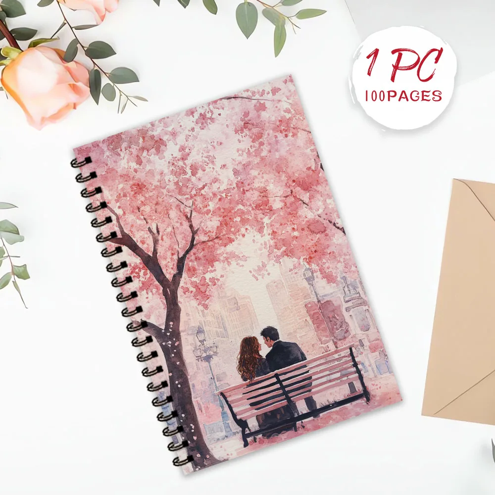 Notizbuch mit Kirschblüten-Motiv, Tagebuch, Blanko- und linierte Seiten, ideales Geschenk zum Notieren, inspirierend für jedermann, perfekt für Studenten