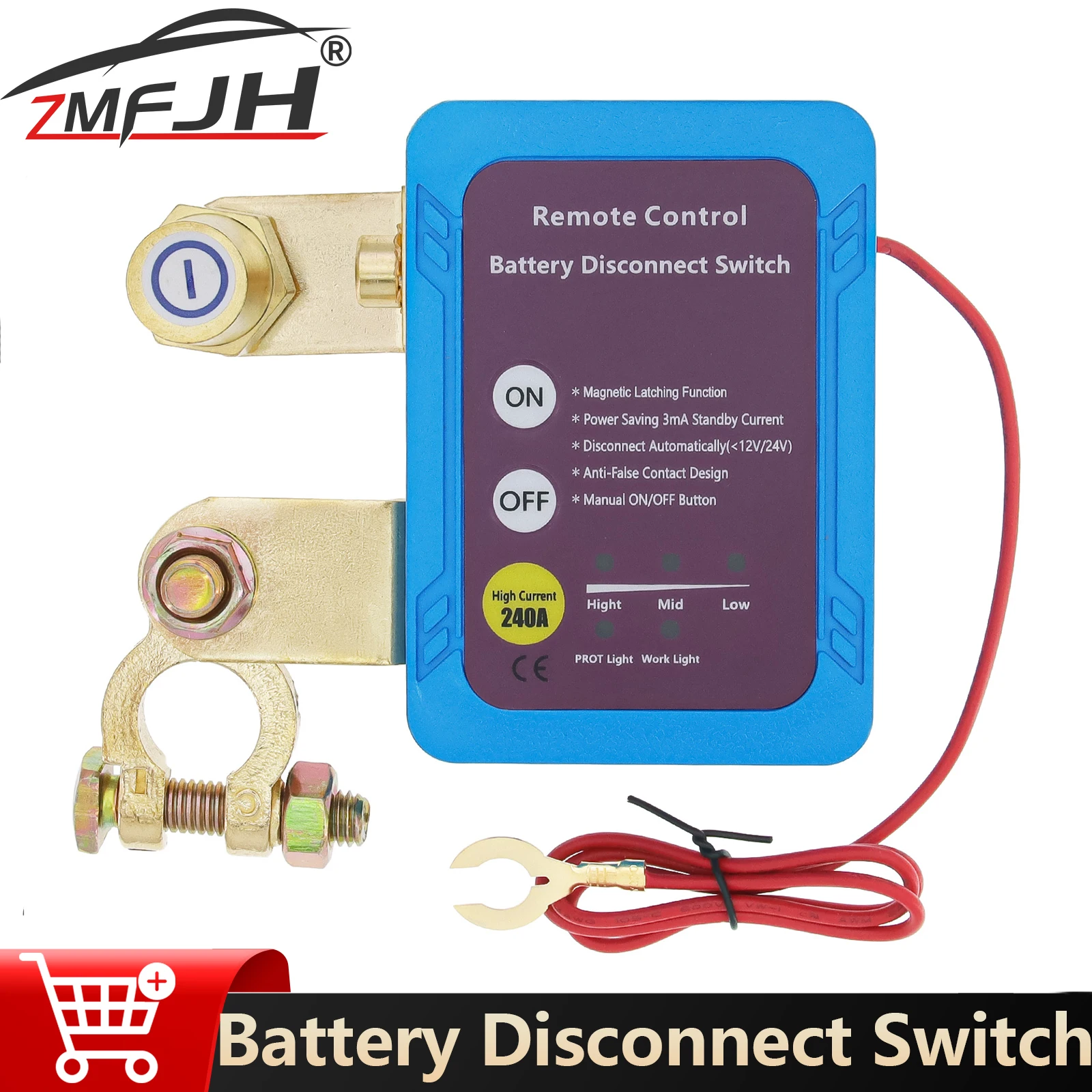 

Автоматический переключатель аккумулятора, дистанционное управление, отключатель аккумулятора, 12 В, 240 А, отсекающий выключатель для автомобиля, грузовика, аксессуары для выключателя питания