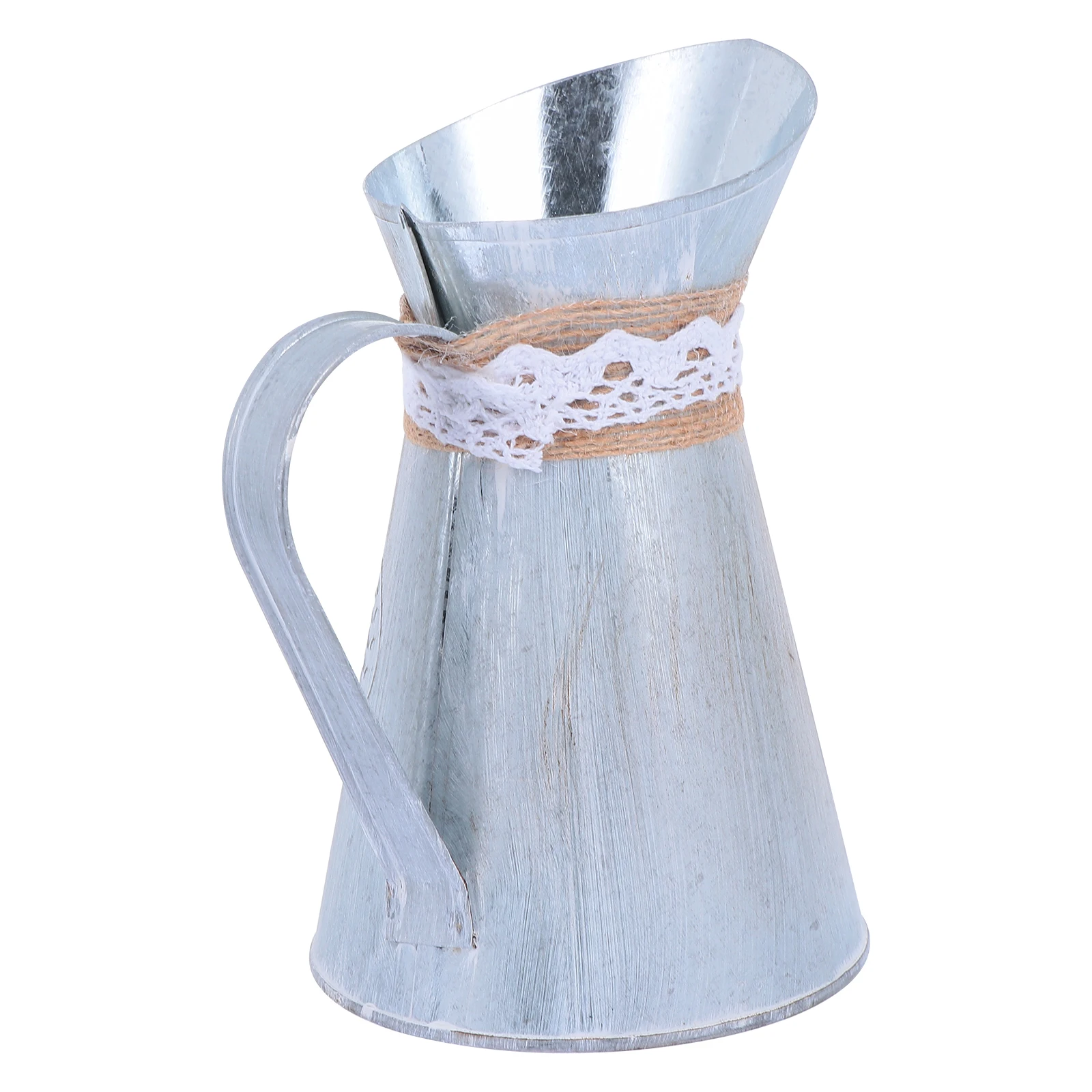 

2pcs Iron Flower Jug Pot Vintage Metal Planter Bucket For Garden Home Wedding Hotel Herb Planting Desktop Flowerpot Container