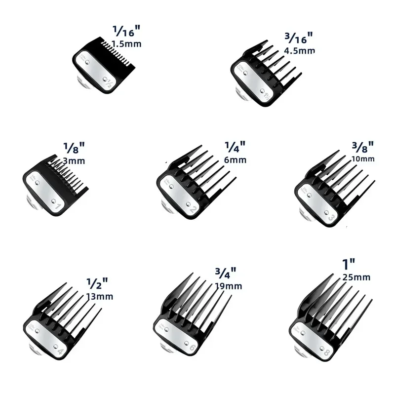 Premium Clipper Guards Professional Guides Combs Compatible For Most wahl Clippers Super Taper/Senior/Magic Clip