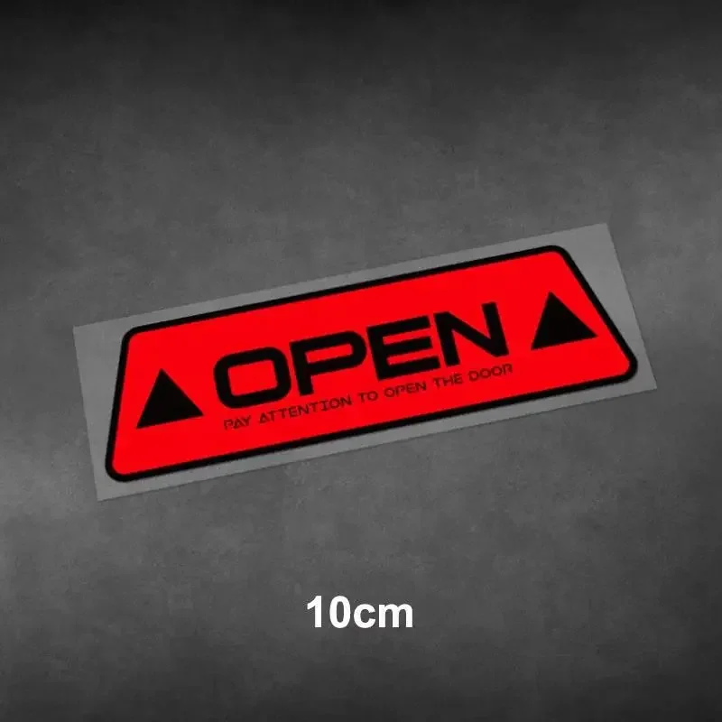 Door Warning Sticker 1PC 2D Flat Matte Vinyl Decal Waterproof Scratch Resistant Removable for Car Window Bumper Motorcycle