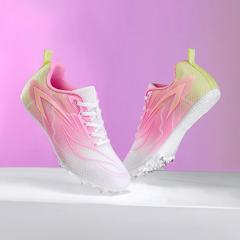 

New Fashion Speed Athletics Sneakers Woman Light Track and Field Shoes for Sprint Breathable Comfy Spike Running Shoes Women