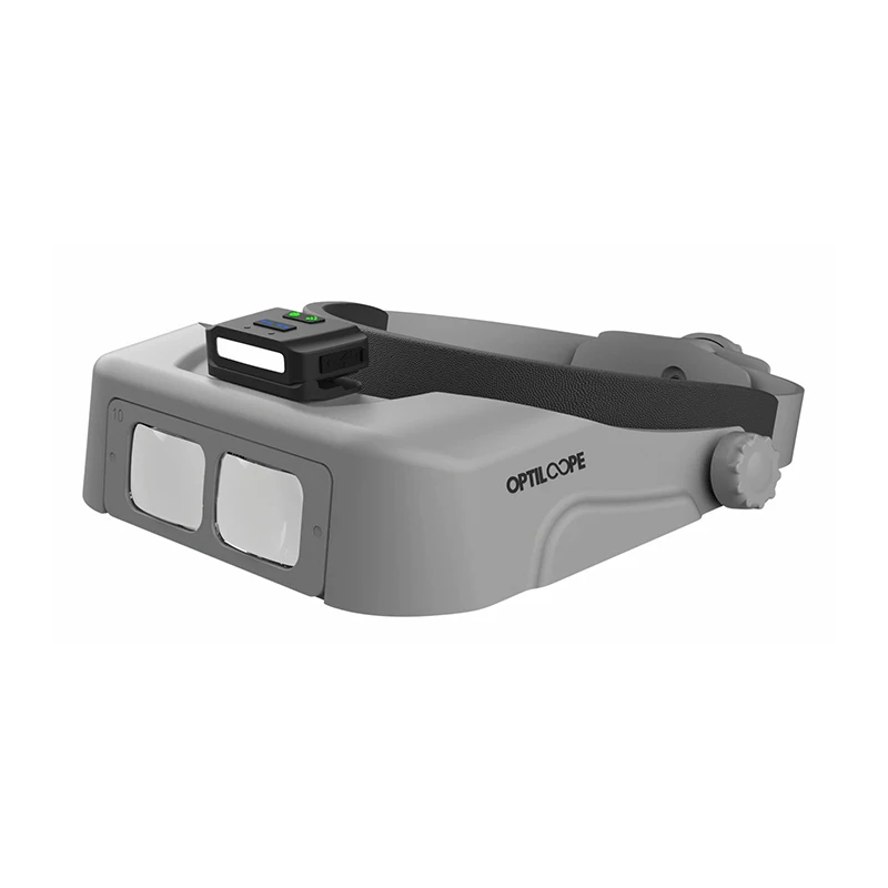 SmartPro Optiloope USB Rechargeable Headband Magnifier Jewelry Inspection 1.75/2/2.5/2.75/3.5x Magnifying Loupe with LED Light