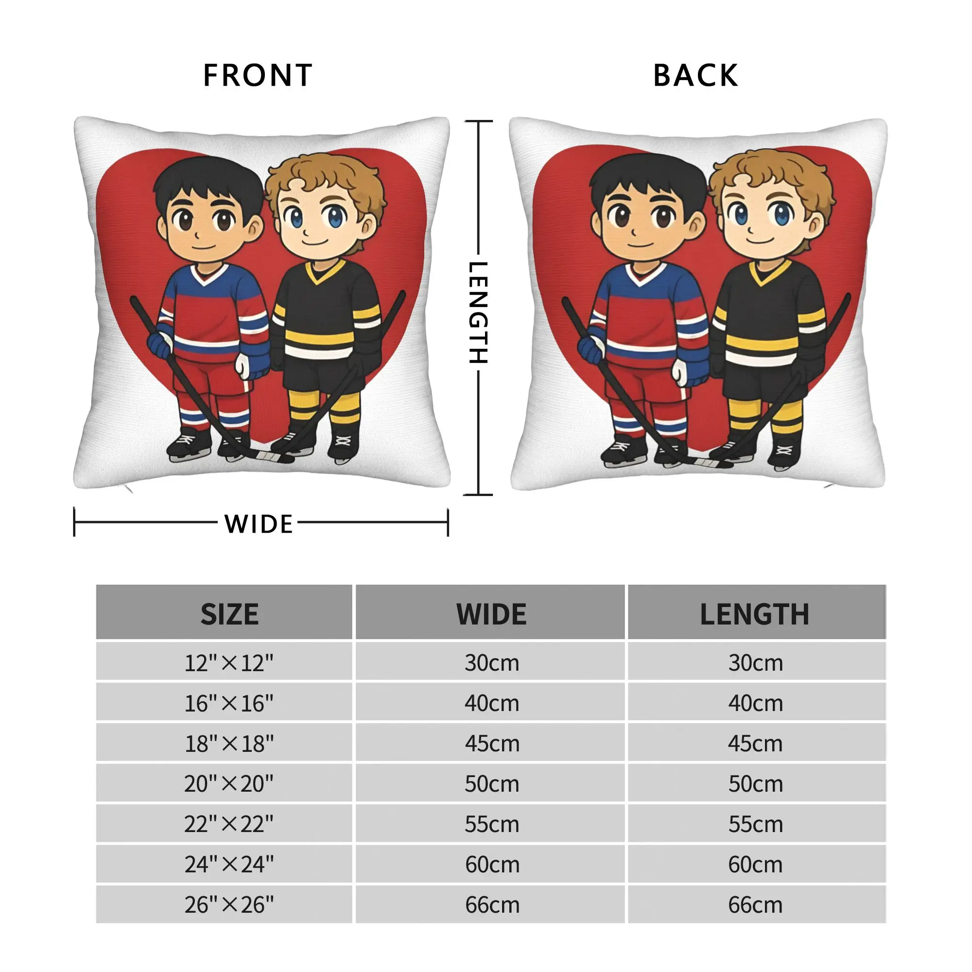 Shane Hollander & Ilya Rozanov Pillowcase Cushion Cover Decorative Heated Rivalry Throw Pillow Case Cover Home Zippered 40*40cm