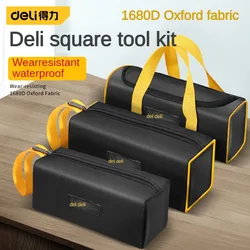 DELI Small Tool Bag 1680D Oxford Professional Electrician Tools Bag Organizer Tool Pouch Waterproof Toolbag Garage Storage