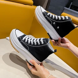 2023 Women's Sneakers Women Platform Canvas Shoes Fashion Canvas Skateboarding Shoes Women Lace-Up Canvas Classic Couple Shoes