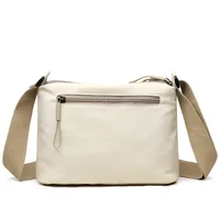 3 Main Pockets High Capacity Shoulder Crossbody Bag for Women Multi-pocket Purse Canvas Handbag Suitable for Mothers Shopping - Image 4