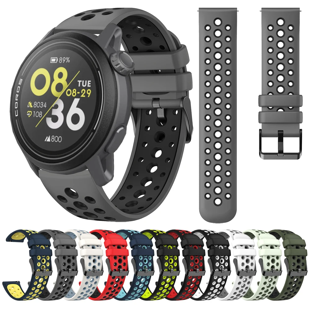 通気性のあるシリコンストラップ,Coros Pace 3,スポーツ,アクセサリー,22mm