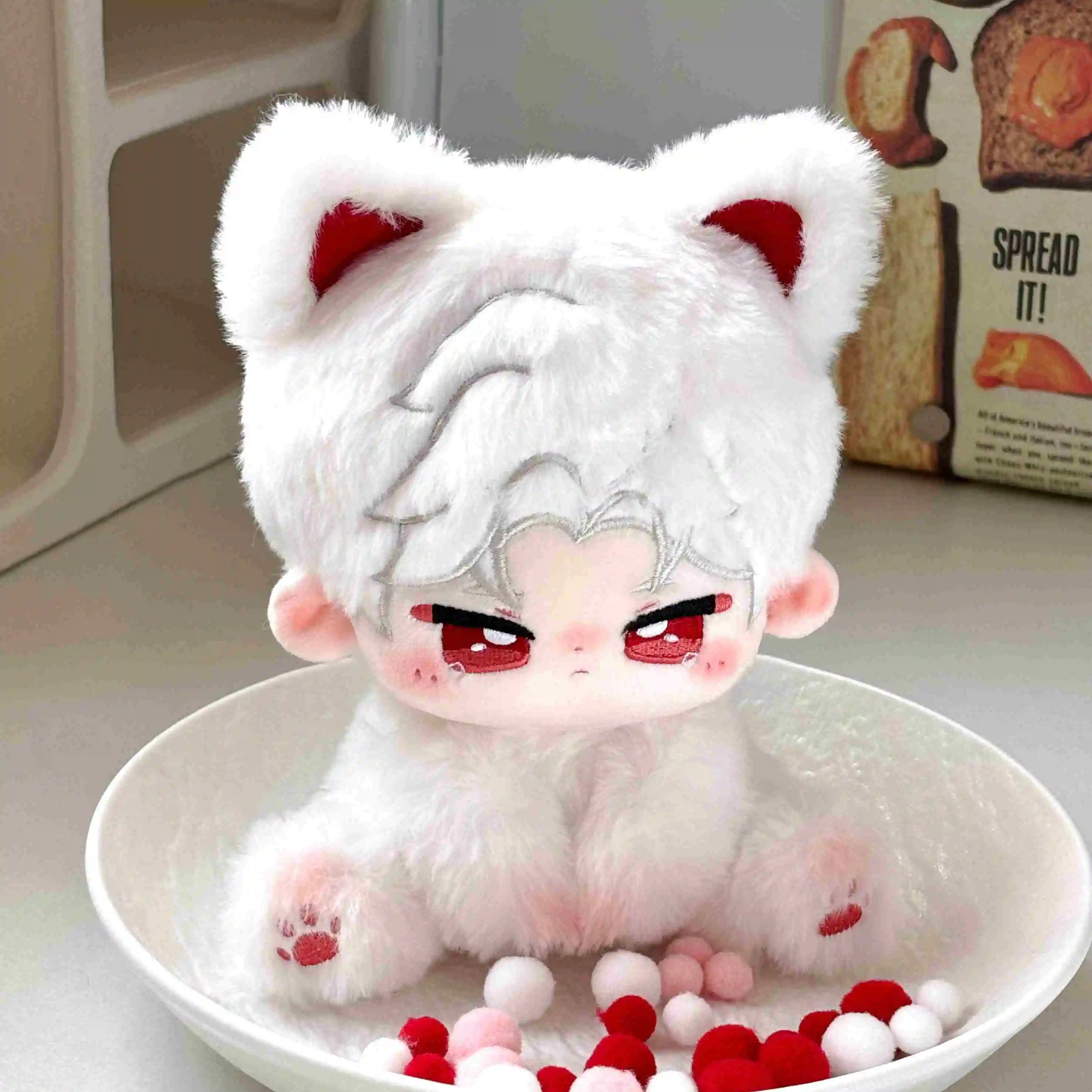 

Anime Love and Deepspace Zayne Xavier Sylus Rafayel Monster Body Sitting posture Fluffy Dolls Maumet Puppet 15cm Gift