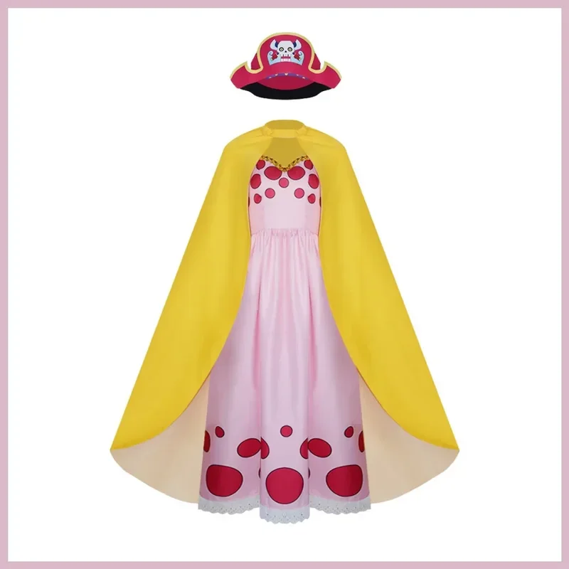 Anime Charlotte Linlin BIG MOM Cosplay Costume Motto Land Queen Soul-Soul Fruit Wig Dress Cloak Hat Woman Sexy Carnival Suit