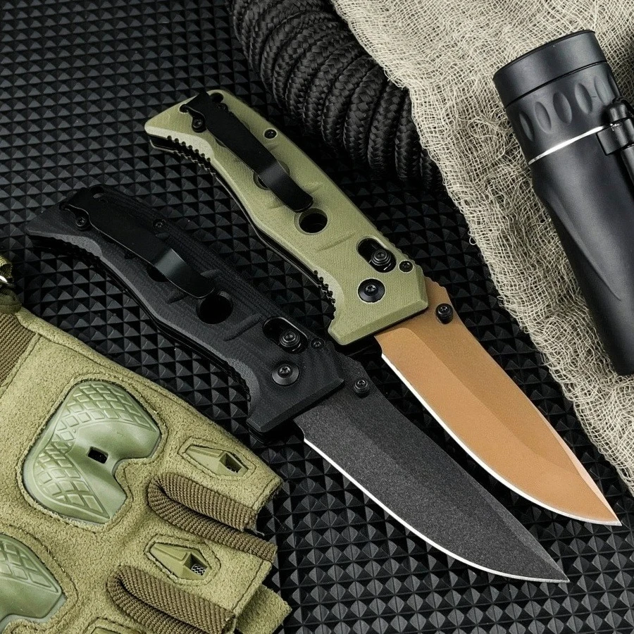 BM 273 سكين للفرد عالي الجودة D2 بليد G10 مقبض صعب للغاية وحاد للتخييم في الهواء الطلق سكين محمول سكين صيد