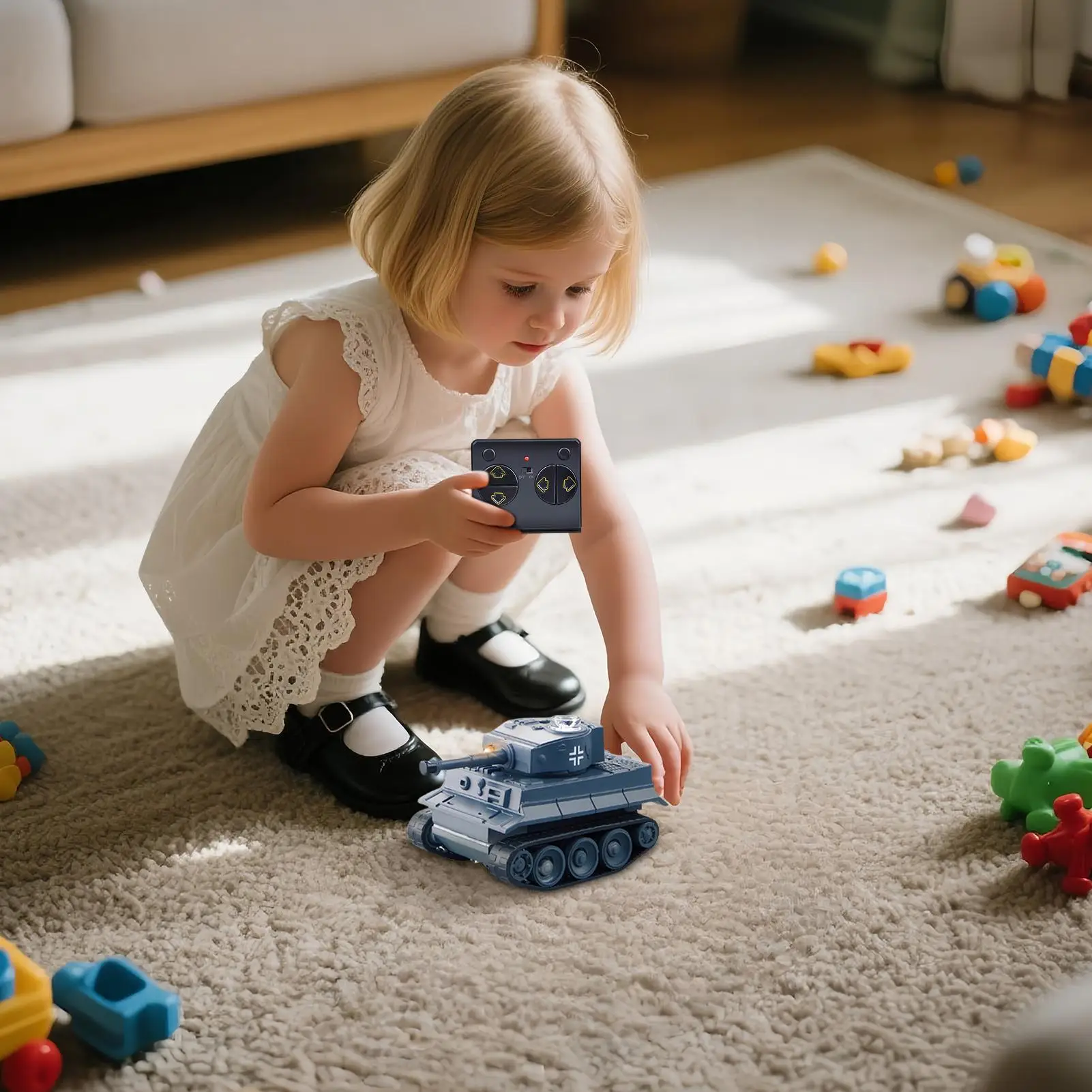 RC ถังการศึกษา Battle TANK ของเล่น MINI Interactive Vehicle ของเล่นสําหรับ STEM การเรียนรู้กิจกรรมเด็กห้องนั่งเล่นในร่มห้องเด็กเล่น