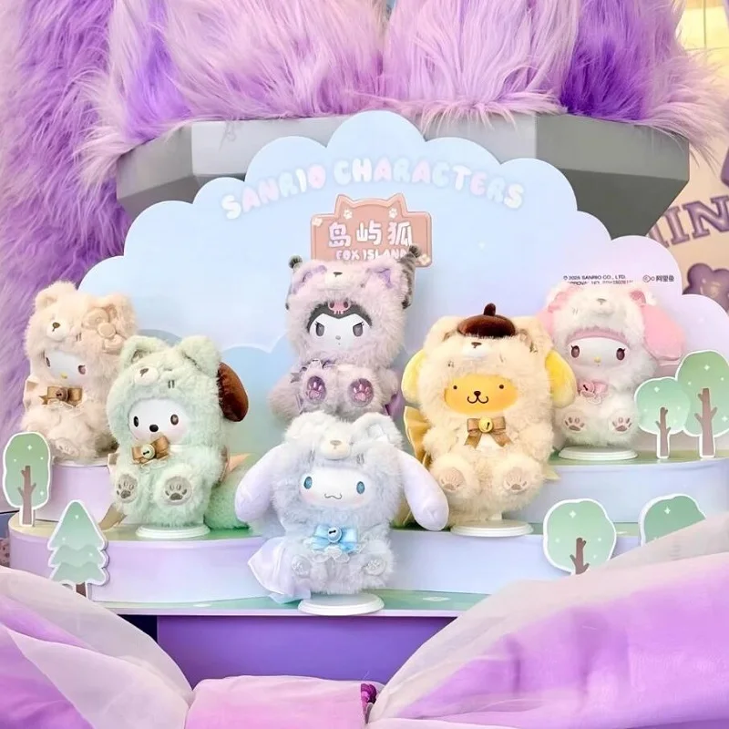 

Новые оригинальные персонажи Sanrio Fox Island Series слепая коробка милые аниме фигурки куклы подвески украшения Коллекционная загадочная коробка