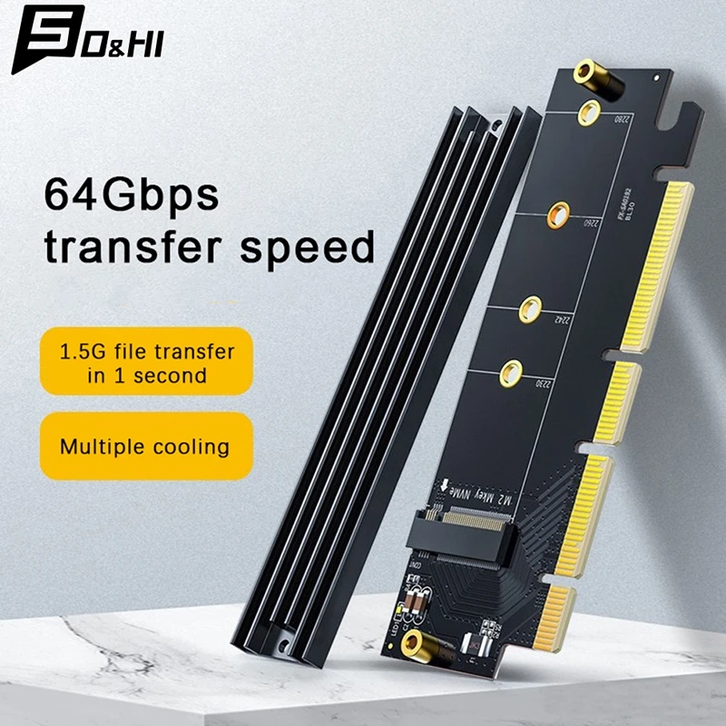 UGREEN-PCIE para Adaptador M2, NVMe M.2, Adaptador PCI Express, 32Gbps, Cartão SSD PCI-E, Expansão do Computador, Adicionar em Cartões, 1Pc