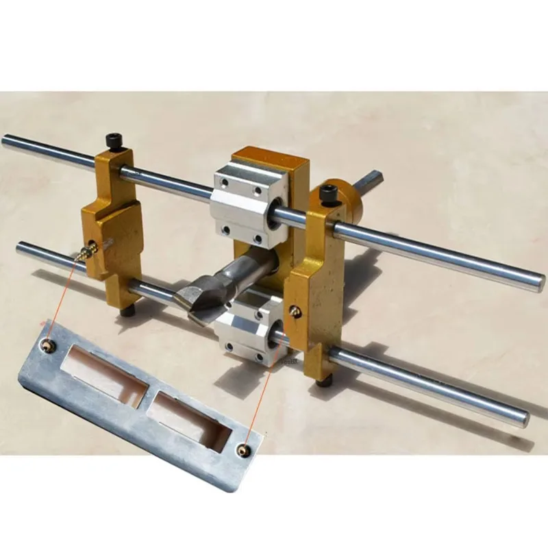 Facile da usare Blocco Mortiser Slotter Jig Sistema di guida per la perforazione dei fori chiave Kit di apertura dei fori della serratura per porte in legno
