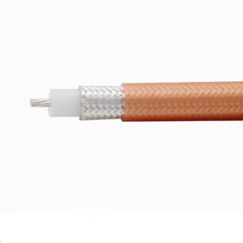 

RG393 high power cable SFF-50-7 all copper double shielded low loss cable RG393 RF cable high quality 50 ohm
