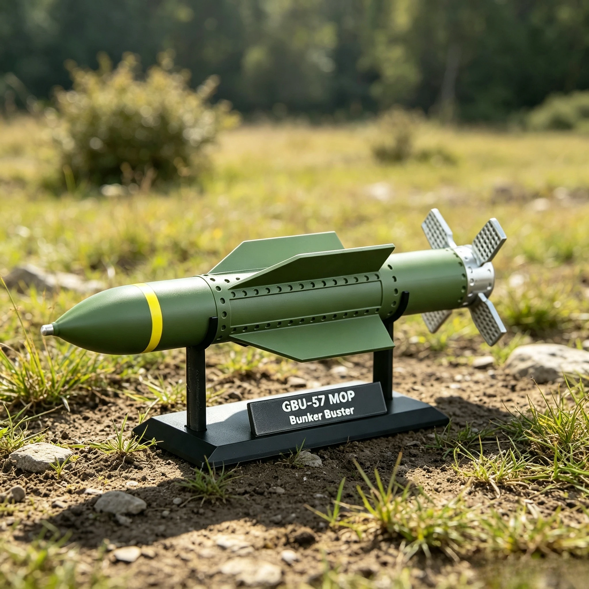 GBU-57 Giant Ground Penetrating Missile Model Toy, Non-functional Display, Tabletop Decorations, Assembled 3D Model
