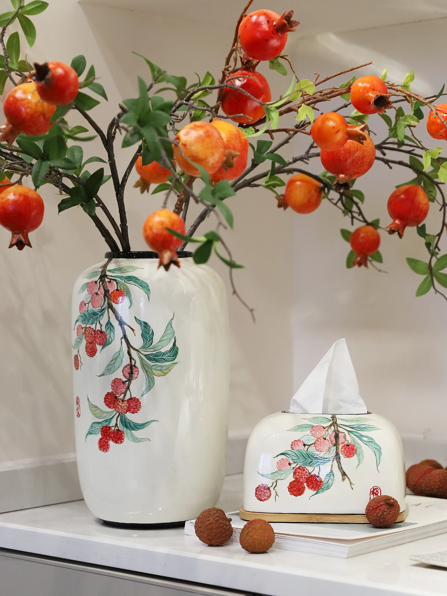 

Декоративная коробка для салфеток серии Chang'an Lychee 2026 для гостиной, обеденного и чайного стола