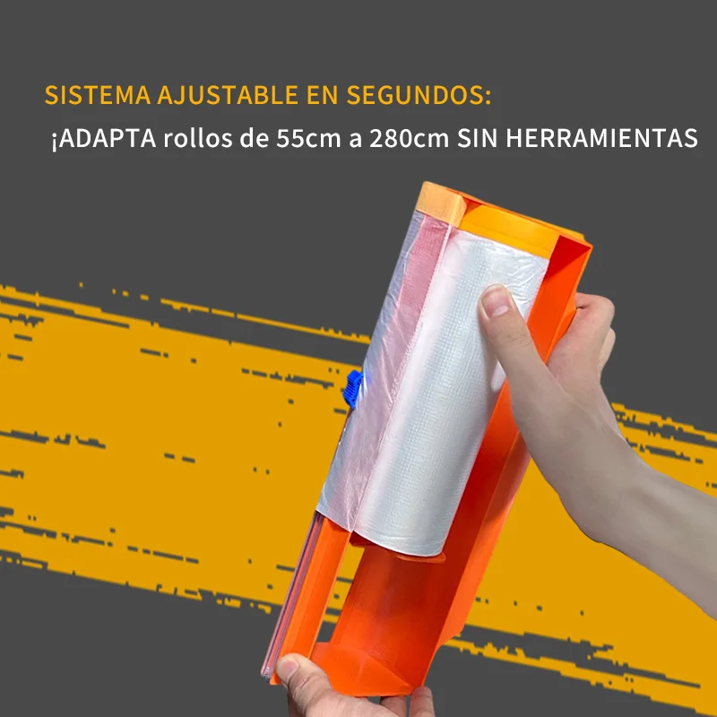 Cortador para Pintura y Protección: Auto/Muebles/Renovaciones | Ajuste 55cm-280cm | Dispensador Rollos Extra Anchos