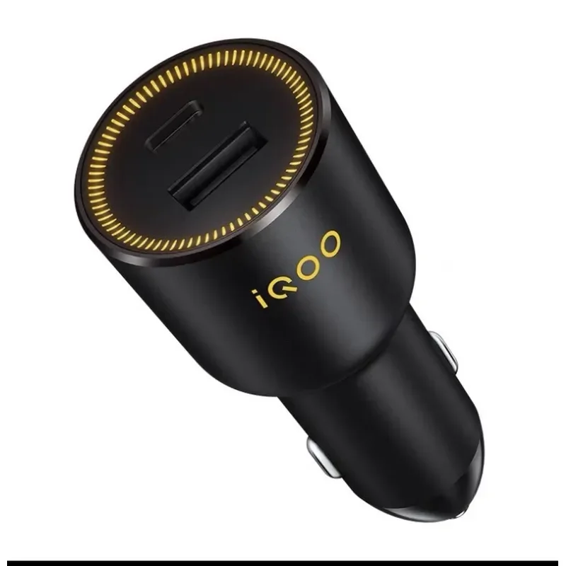 for iQOO 80W Dual Port Flash Charger Car Charger for iQOO