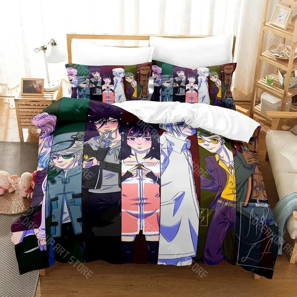 3D Printed Akudama Drive Anime Bedding Set for Boys Girls Duvet Cover And Pillowcase Twin Queen King Full Single Double Sizes