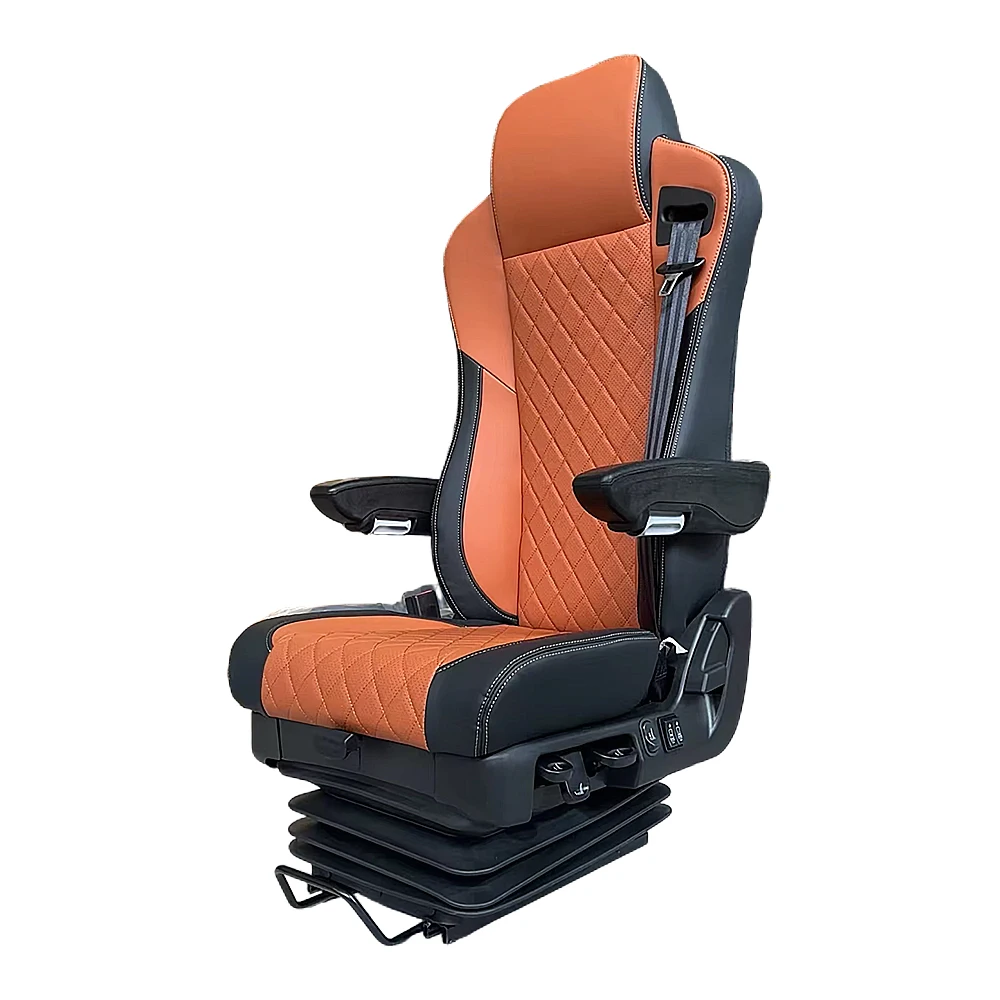 Pneumatic Truck Driver Suspension Seat Adjustable Leather Luxury Semi Truck Air Ride Seats