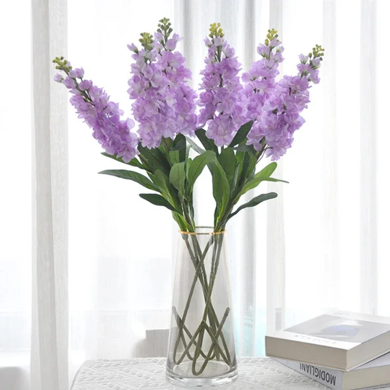 80CM Artificial Flower Home Decoration Violet Hotel Living Room Silk Flower Wedding Decoration Floral Arrangement Swallow Grass