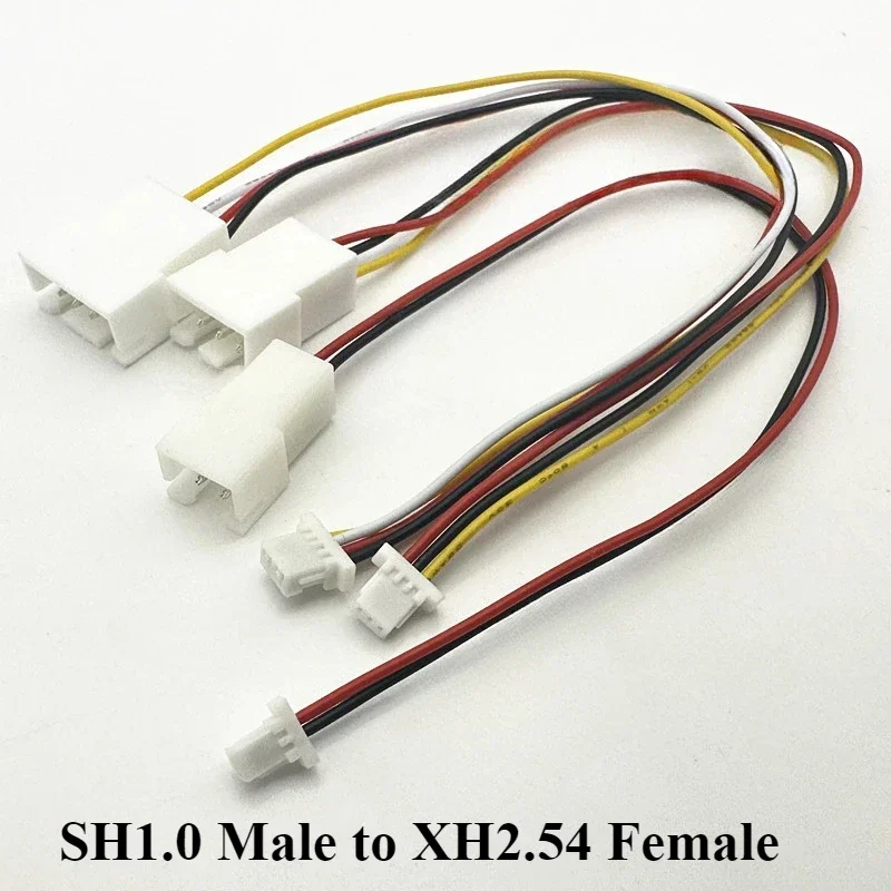 50/100Pcs/lot SH1.0 mm To XH2.54 mm Cable 2P/3P/4P 15cm 28AWG SH1.0 Male to XH2.54 Female