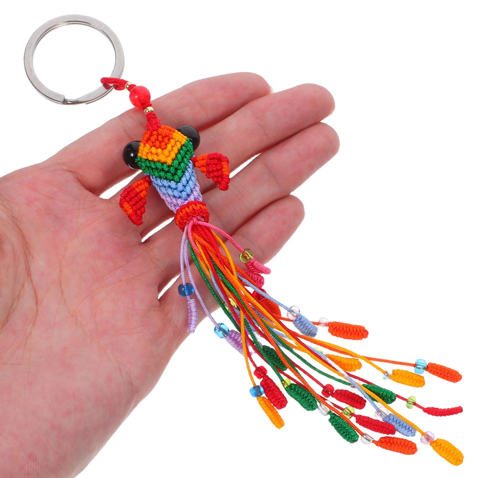 

Hand-woven Pendant Decor Chinese Knot Fish Decorative Koi Bag Charm Car Keychains Bulk Charms Wire Braided