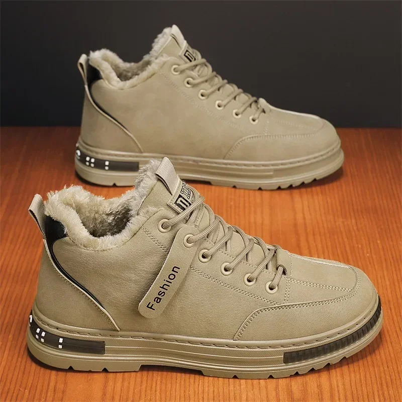 2024 New Cold resistant and Warm Trendy Versatile Wear resistant and Anti slip Thick soled Labor Protection Shoes for Men