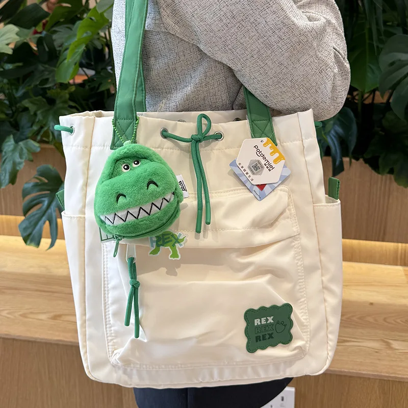 Disney Original Kawaii Anime Meilin Rex Hamm One Shoulder Bag Cartoon Large Capacity Leisure Portable Handbag Girl Birthday Gift