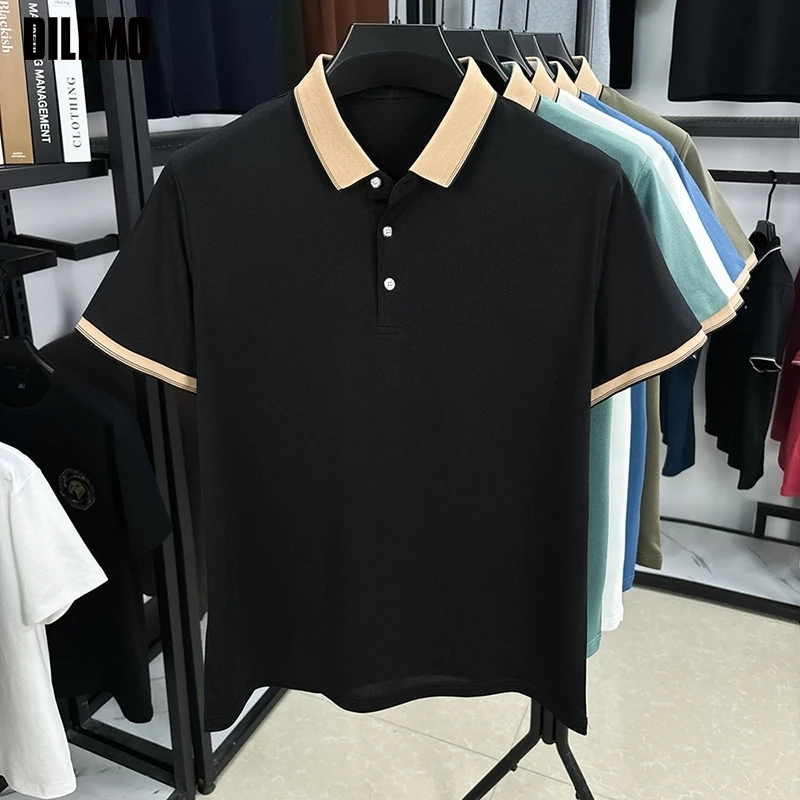 

Top Quality New Summer Brand Tops Plain Slim Fit Trending Polo Shirt Korean Short Sleeve Casual Fashion Men Clothes