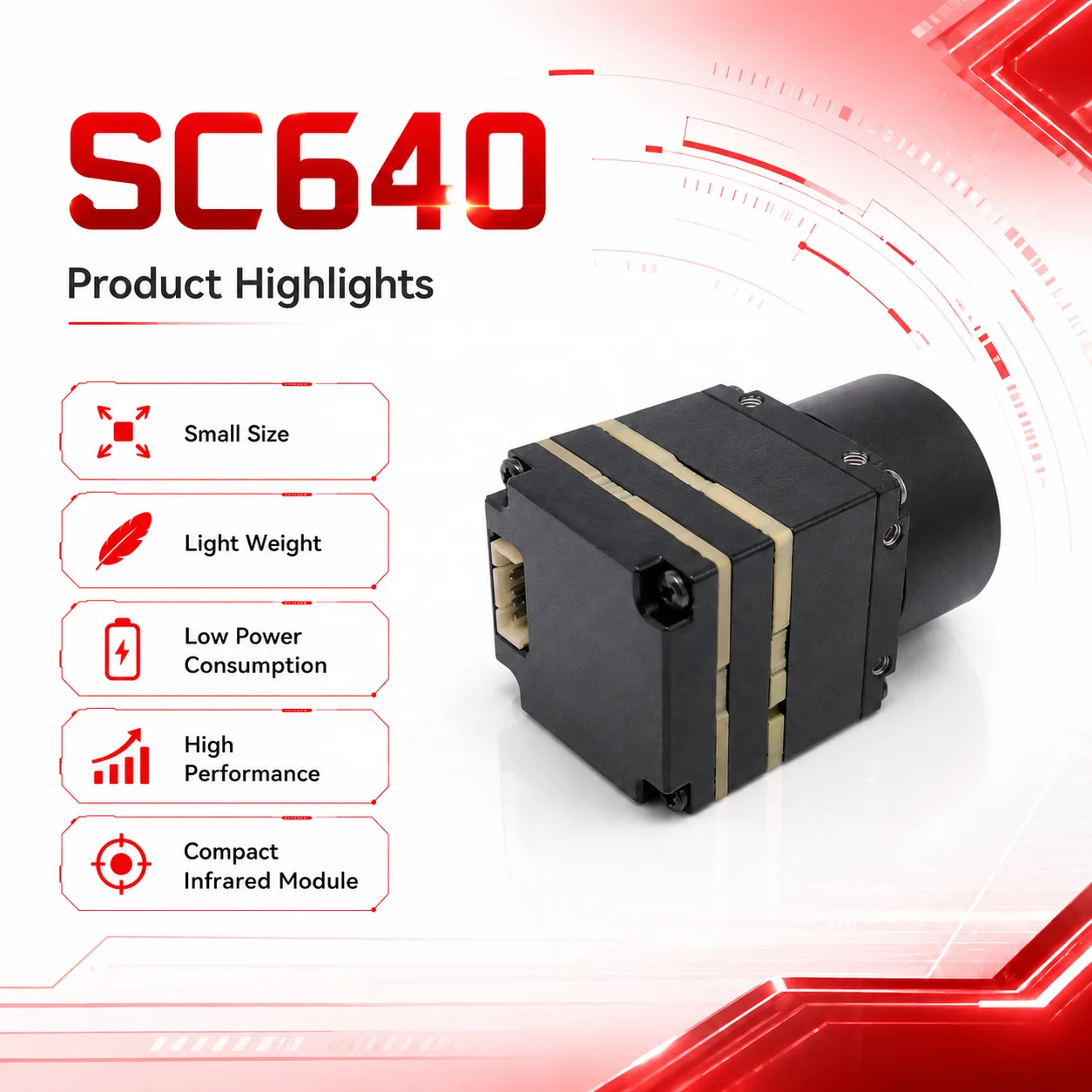 SC640 640x512 Soğutmasız Kızıl - Thermal Module 640X512 Core incelemesi ve fiyatı