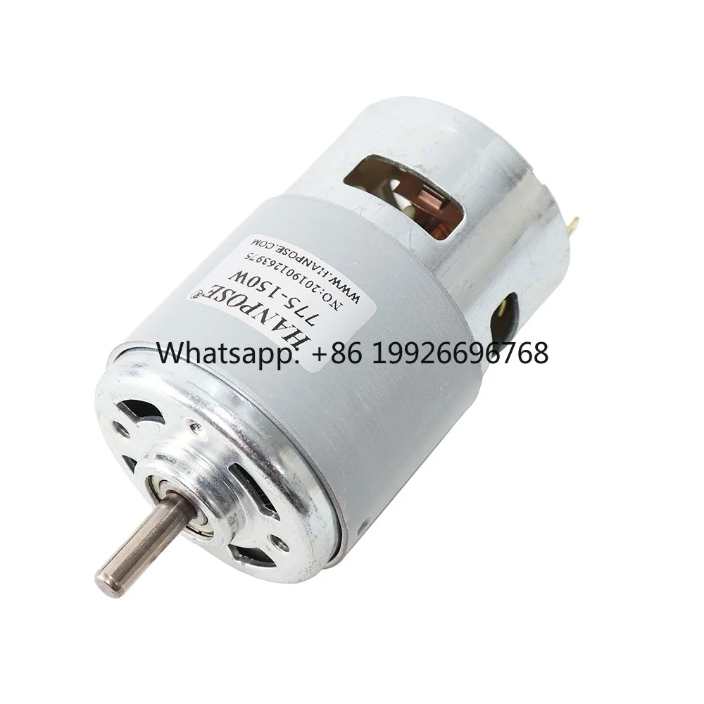 775 150W 12000RMP Spindle Motor With Brush Double Ball Bearing Large Torque High Power Low Noise  Power Supply 775 Dc Motor 12v