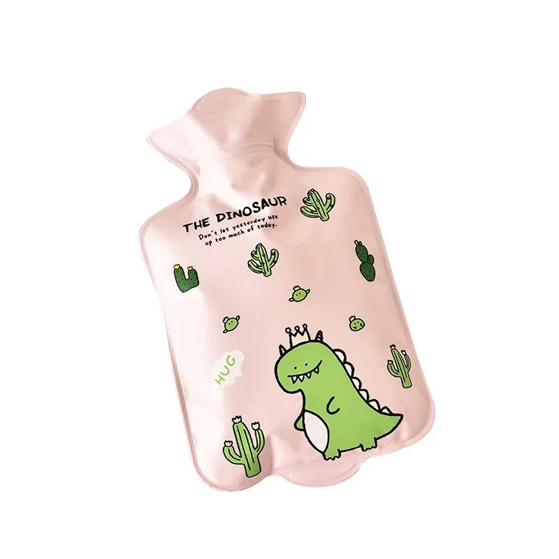 Cute Winter water injection hot water bottle PVC hand warmer bag for girls to warm their belly during menstruation and portable