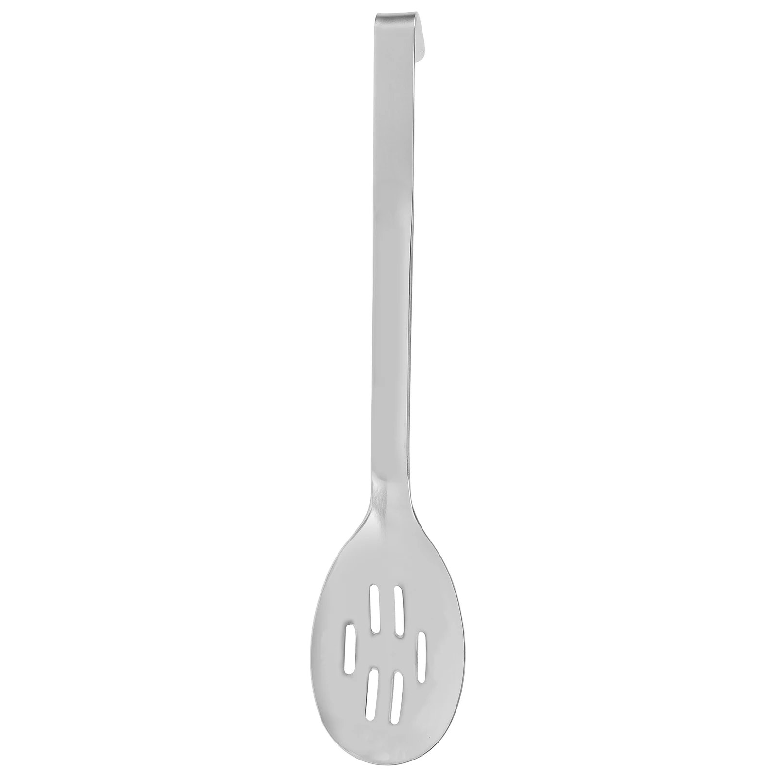 

Stainless Steel Slotted Spoon with Hook Kitchen Catering Reusable Ergonomic Serving UtensilsSpoons Fruit Dessert Smooth Surface
