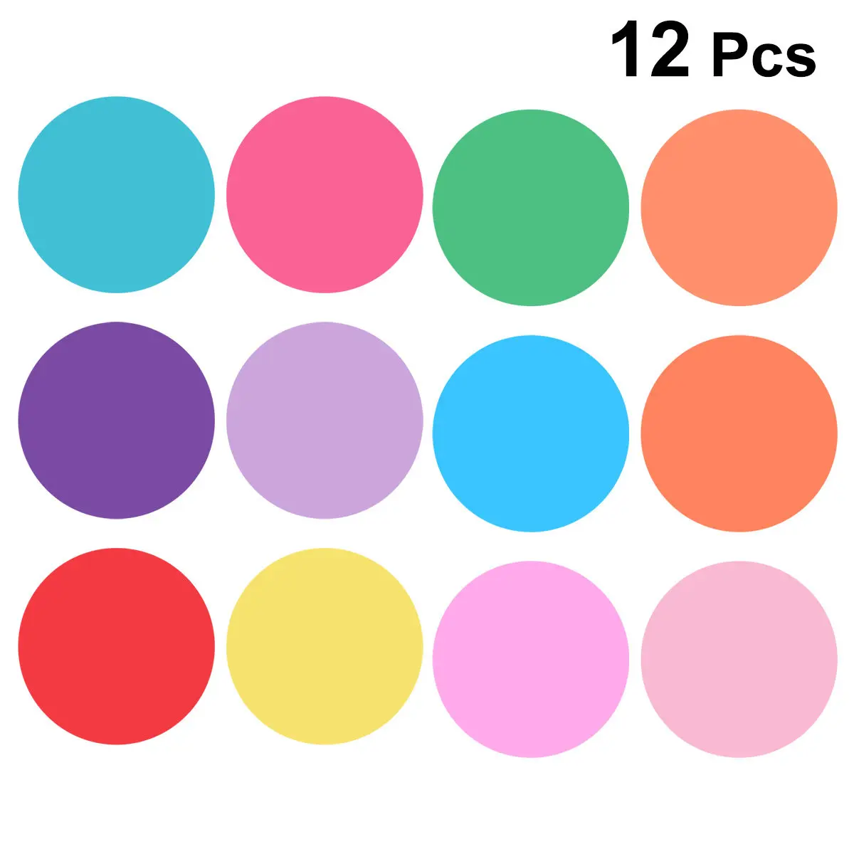 12Pcs 30Cm Diameter Dry Erase Sticker Round Self-Adhesive Message Board for Fridge Office Home Cafe Memo Reminder Label Wipeable