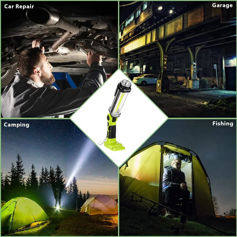 Floodlights Flashlight  For Ryobi 18V Cordless LED Work Light for Ryobi 18V ONE+ Li-ion NiCd NiMh Batteries Portable Handheld