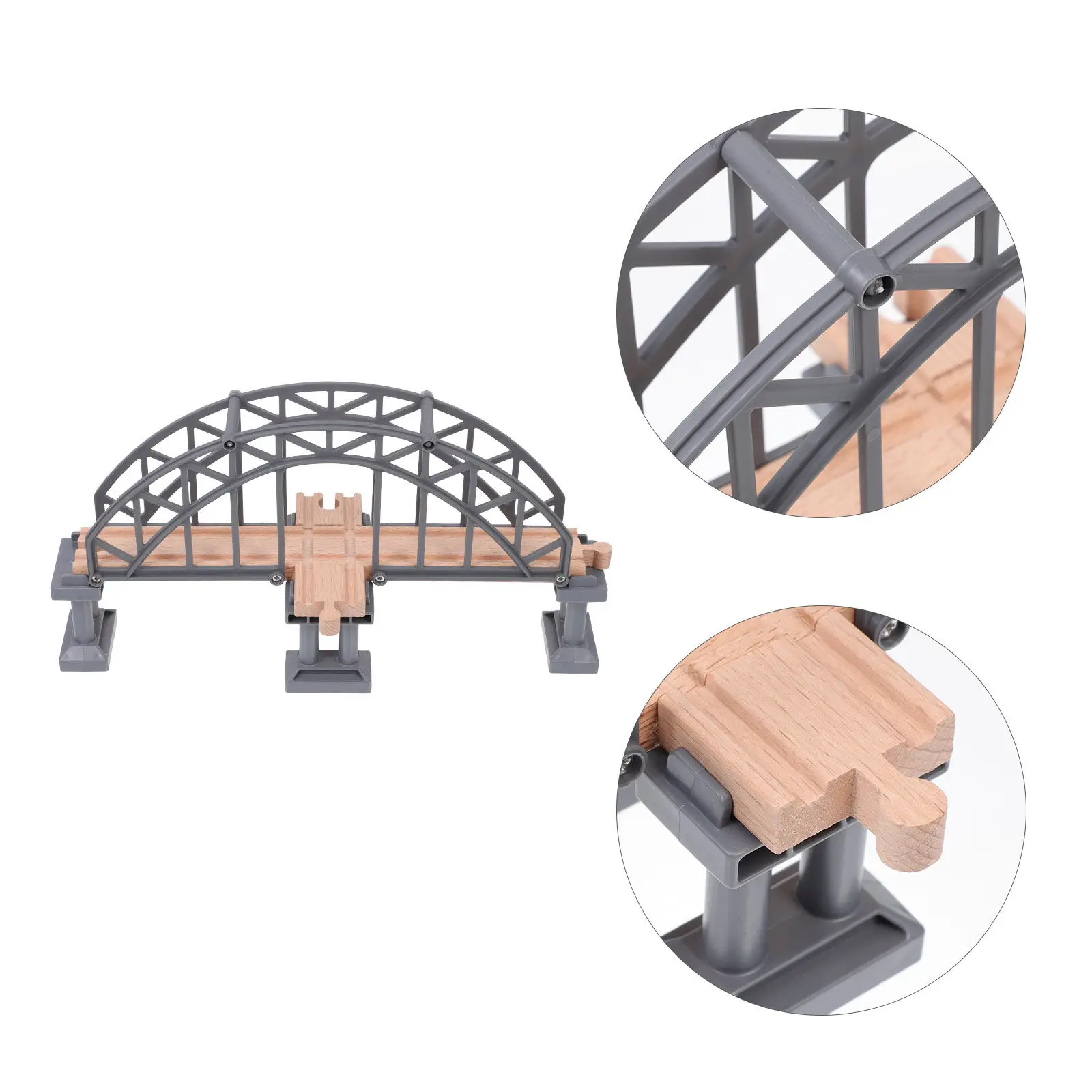 

1Pcs Train Scene Layout Prop Bridge Track Accessory Made of Wood and ABS Safe Smooth Finish for Kids Creative Playtime