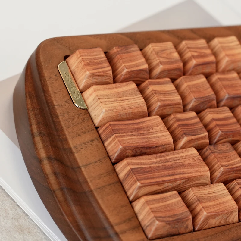 Wood Grain Texture Side Print Keycaps Cherry Profile PBT 130 Keys Full Set for 60% to 108 Layouts MX mechanical keyboards