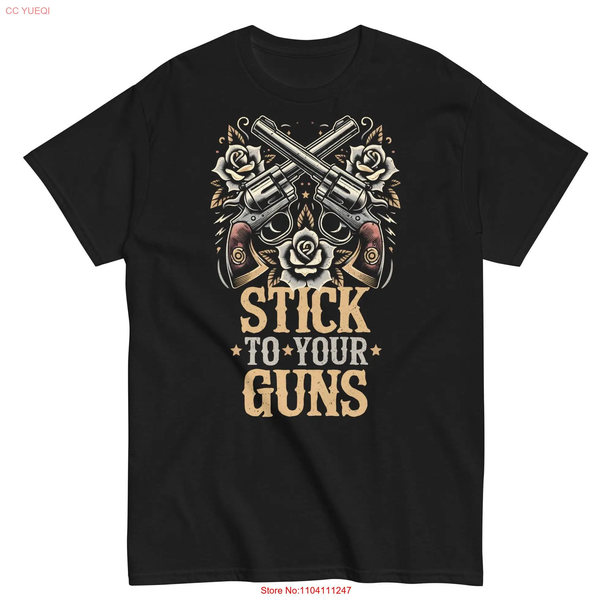 Stick to Your Guns T Shirt Tattoo Design Streetwear Edgy Traditional Style Old School Flash Art long or short sleeves