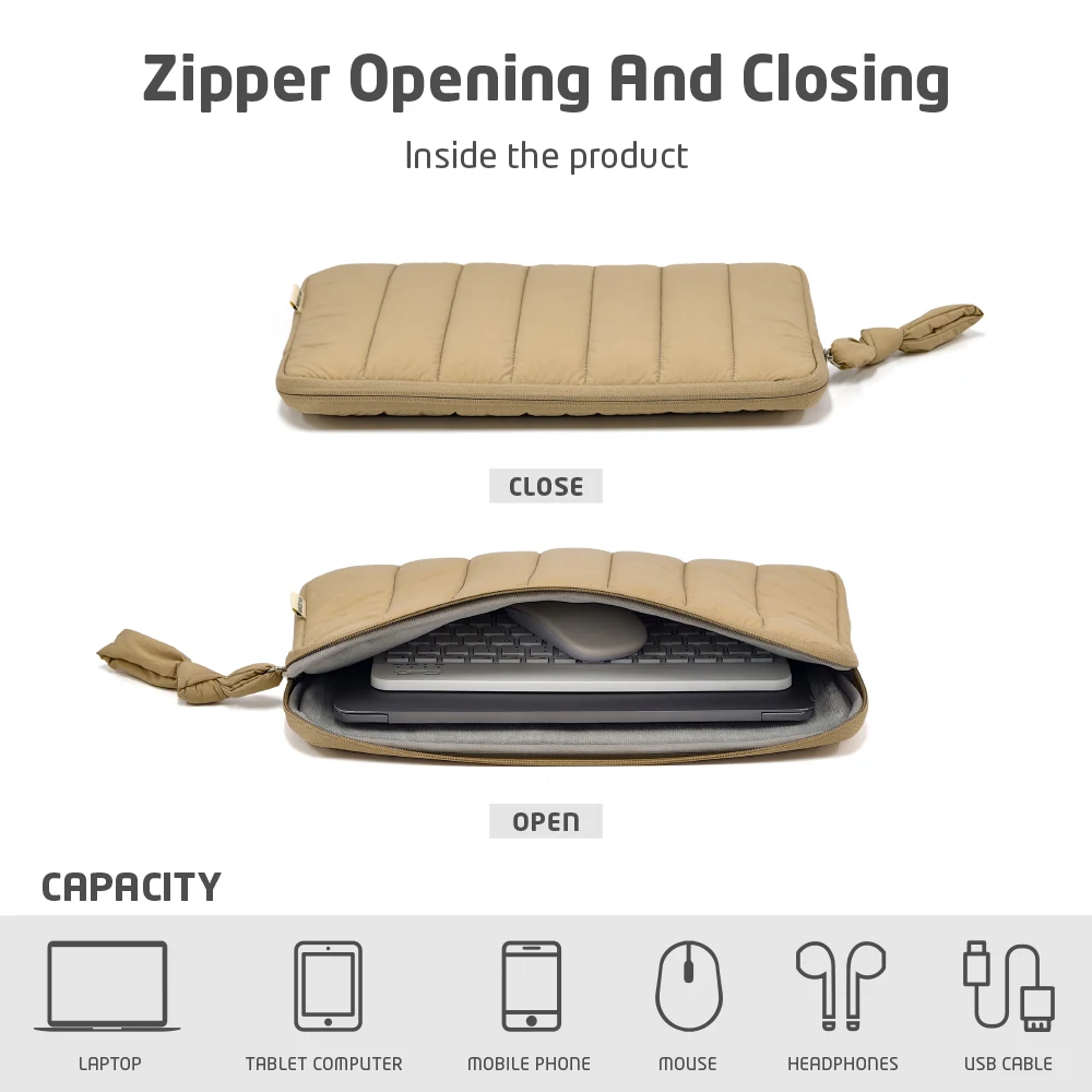 حقيبة تابلت عصرية على الطراز الكوري مقاس 9-11 بوصة لجهاز iPad Mini/Samsung/Xiaomi، حقيبة كمبيوتر لوحي محمولة ذات سعة كبيرة للتنقل اليومي والاستخدام غير الرسمي #5